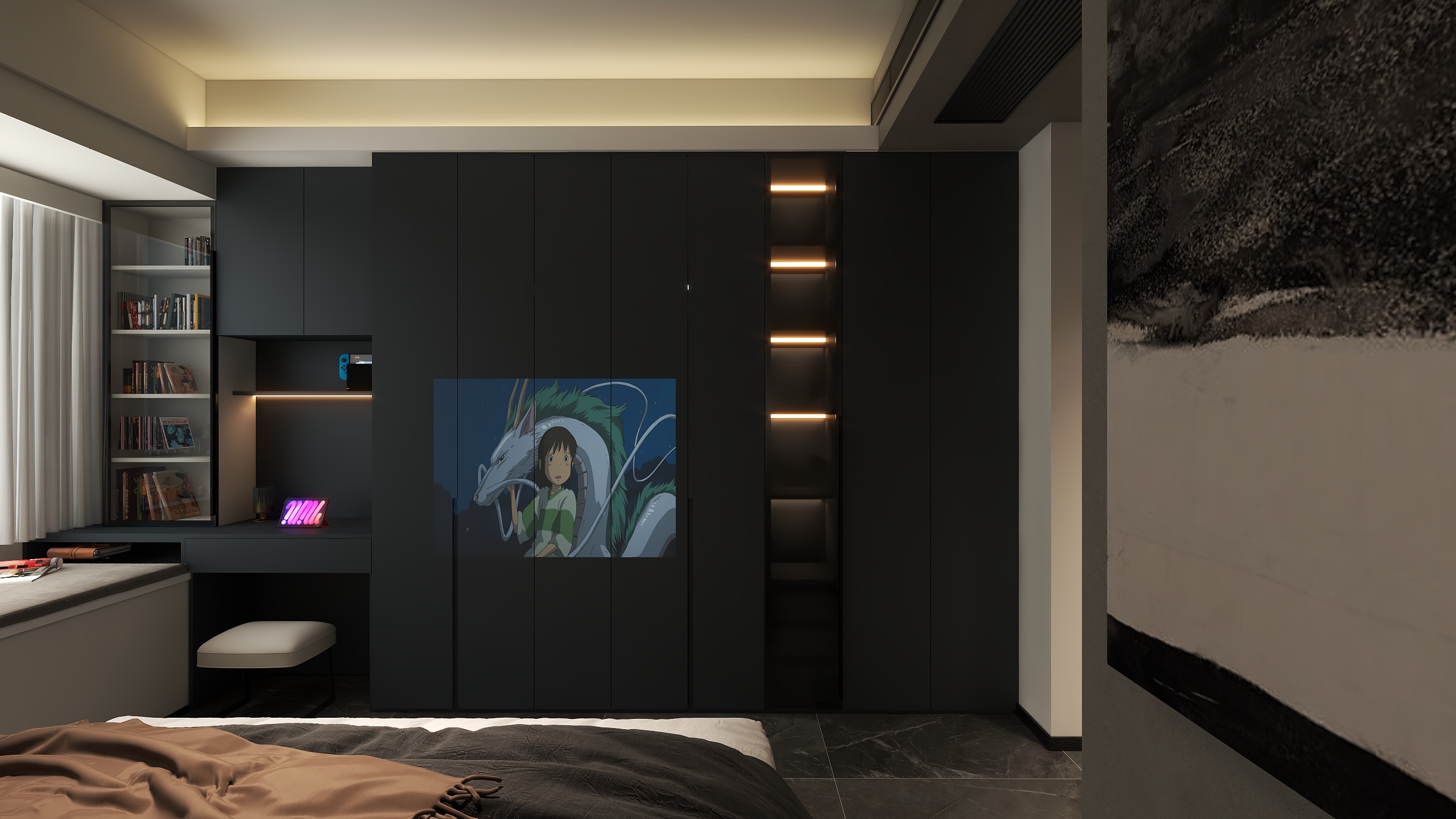 甘宇-肆海設計事务所-金科翡翠公园 131m²半黑武士装修效果图