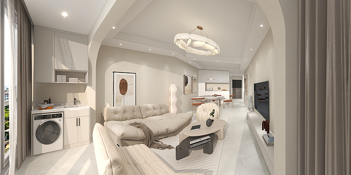 全案设计师|王-南国雅苑（奶油风）-副本-装修设计方案