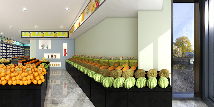 张国辉-西街水果店-装修设计方案