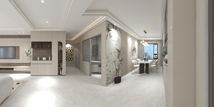 AaaaCHEN-源利国际城-奶油风设计方案-装修设计方案