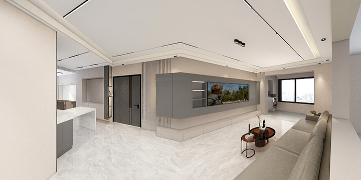 景晟装饰学良-书香庭院3-2-1004-有边吊-装修设计方案