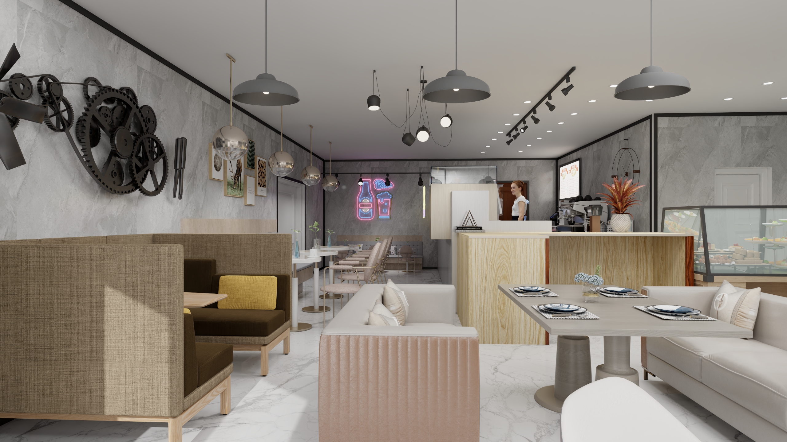 小糊涂晒太阳-奶茶店-装修设计方案