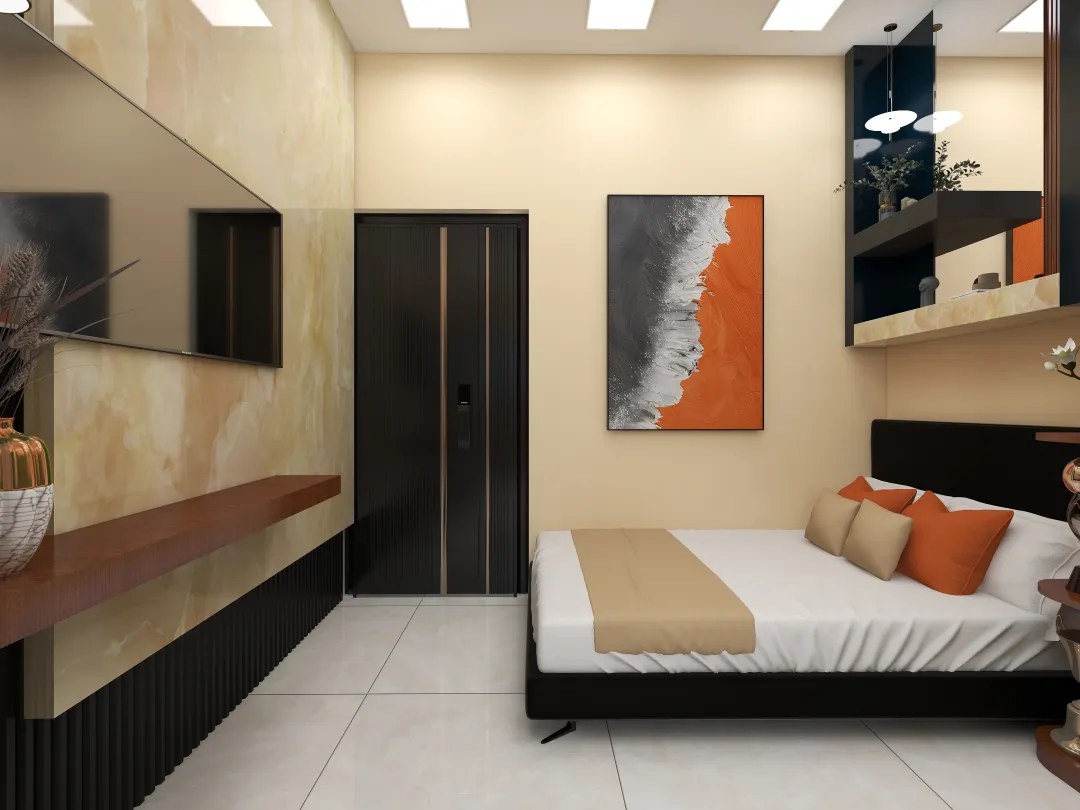 Qayenat Design的装修设计方案:Monochrome Studio Apartment
