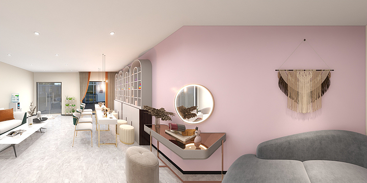 浅水湾的螃蟹-美睫美甲-装修设计方案