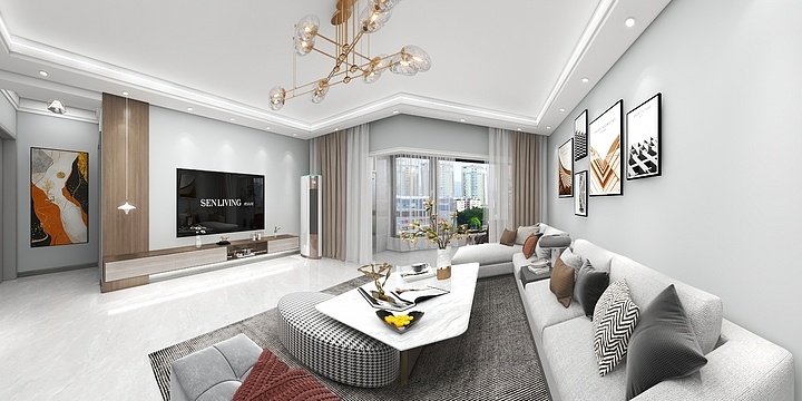 岘山软装事务所Sara-44-2001-木饰面电视墙-装修设计方案