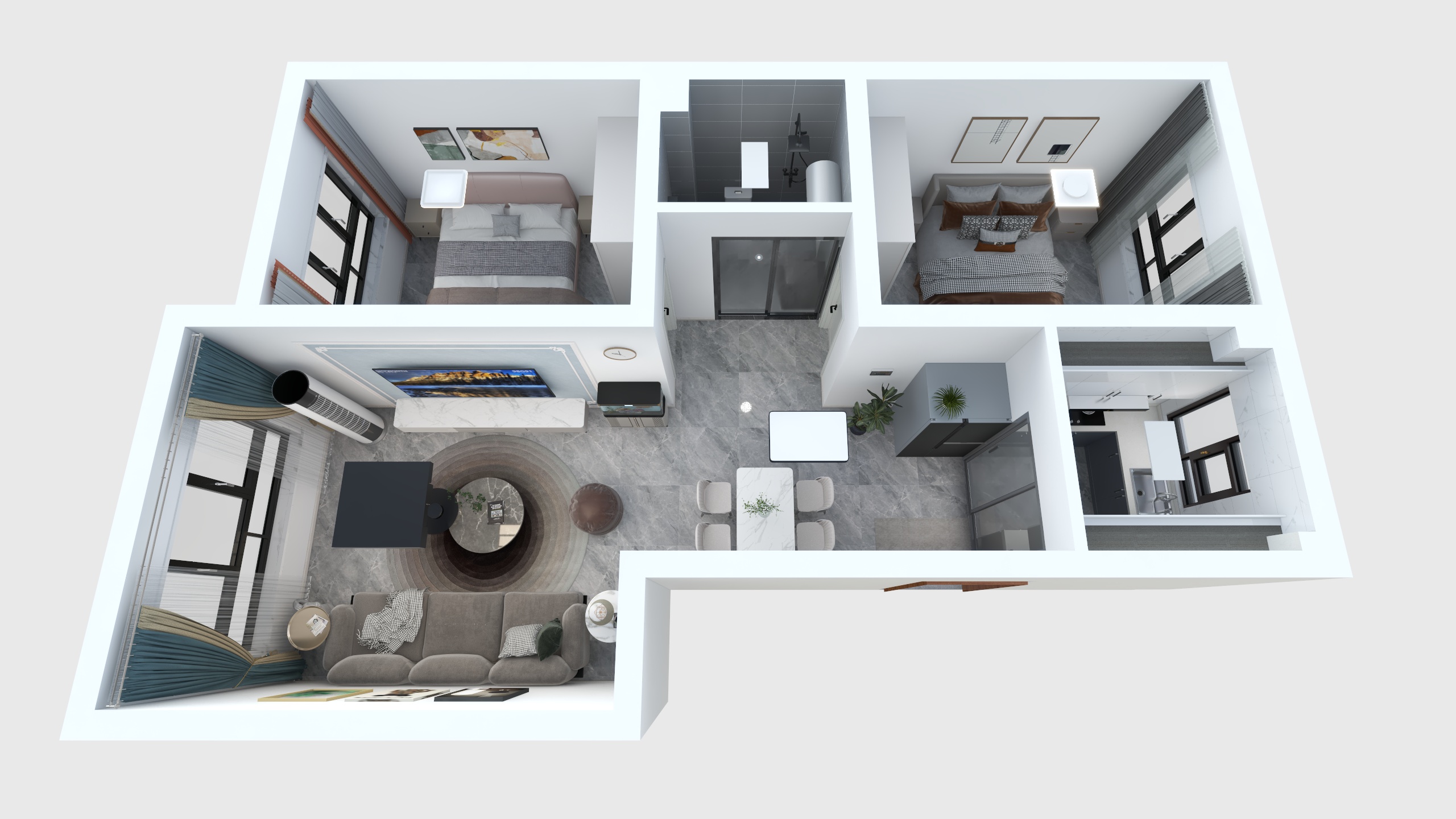 Demon丶丿-荣发时代新城繁华里89平-装修设计方案