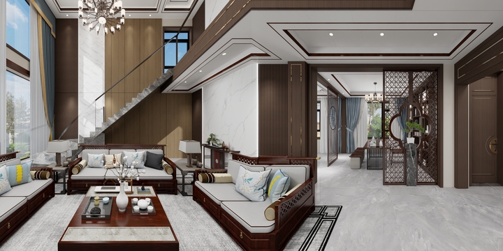 江苏欧港森建筑装饰工程有限公司-安尔林装饰（任阳自建别墅）-装修设计方案