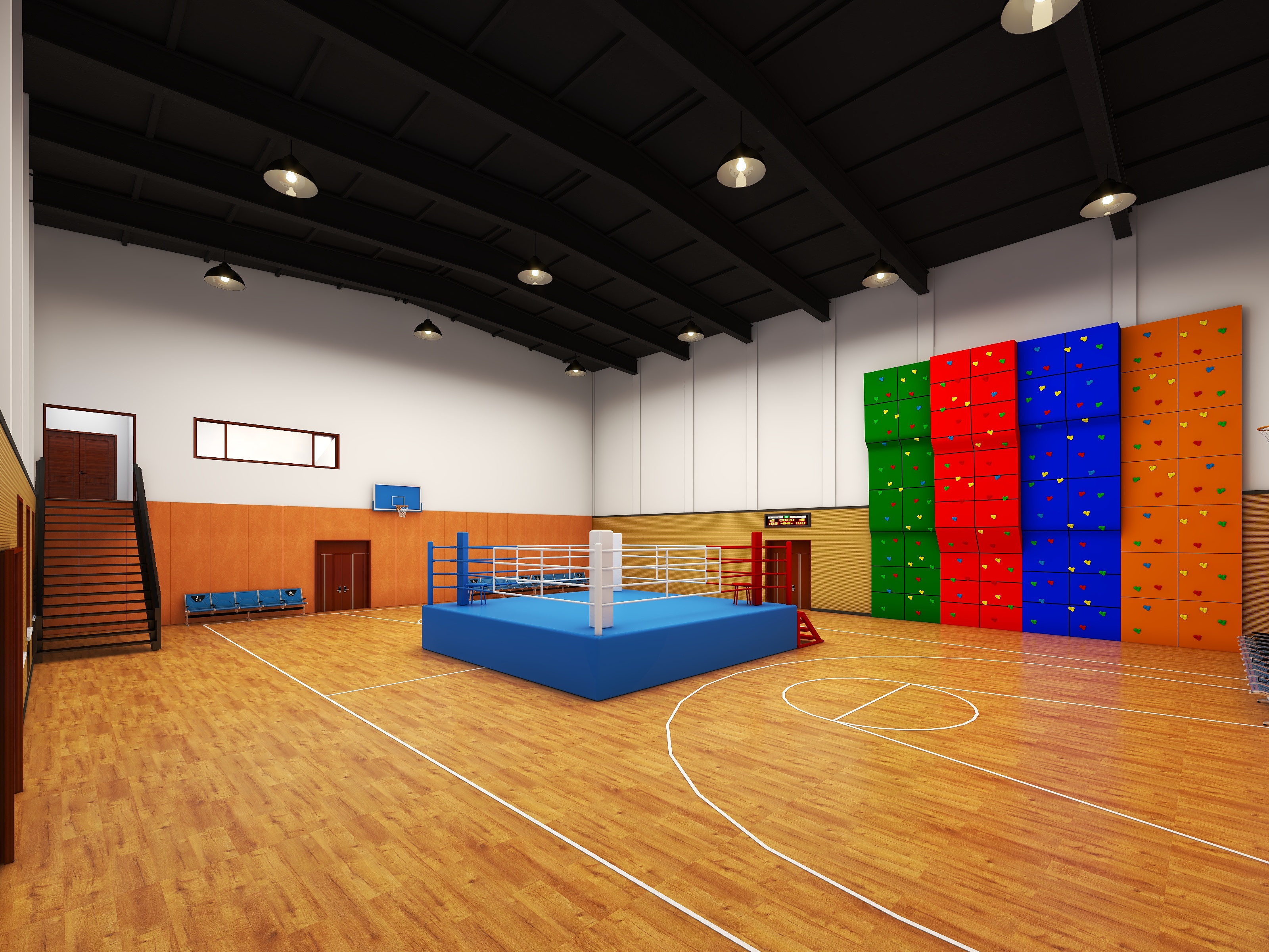 AA猫头鹰AA-某部改建室内训练馆项目-装修设计方案