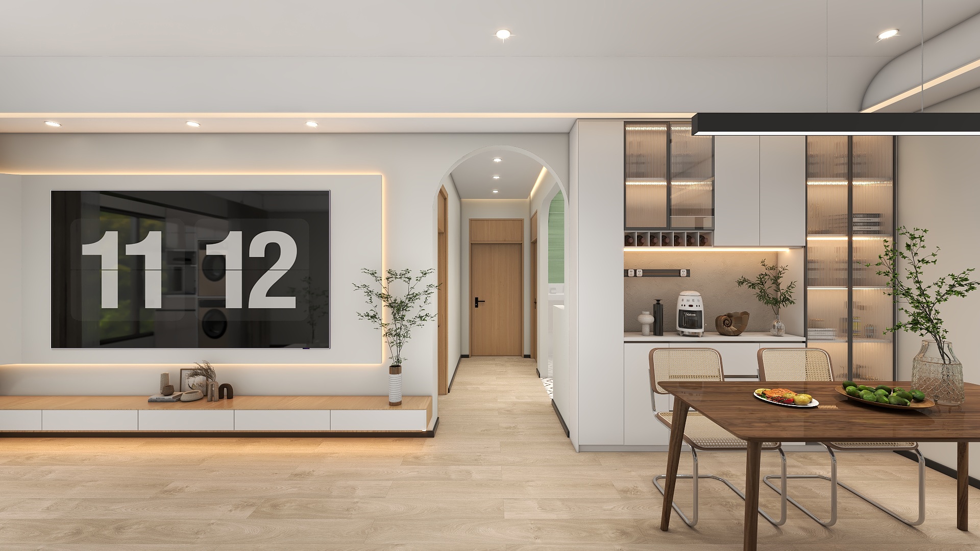 小張空间设计-龙记观园现代简约105㎡3室装修效果图