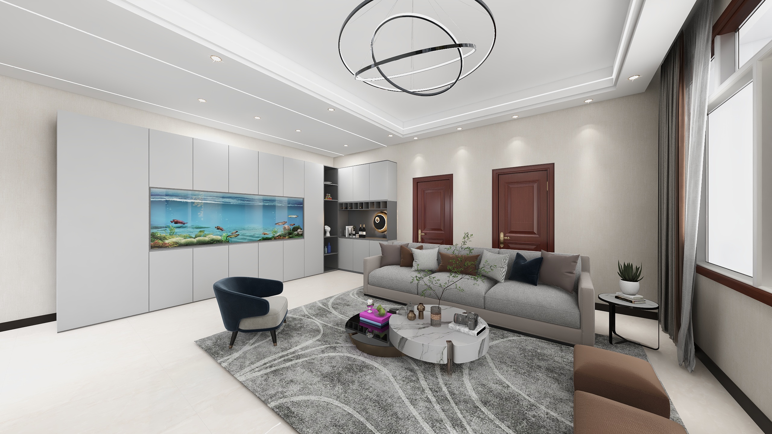 李云飞-农村自建房258平简约三厅三卧二卫一餐-装修设计方案