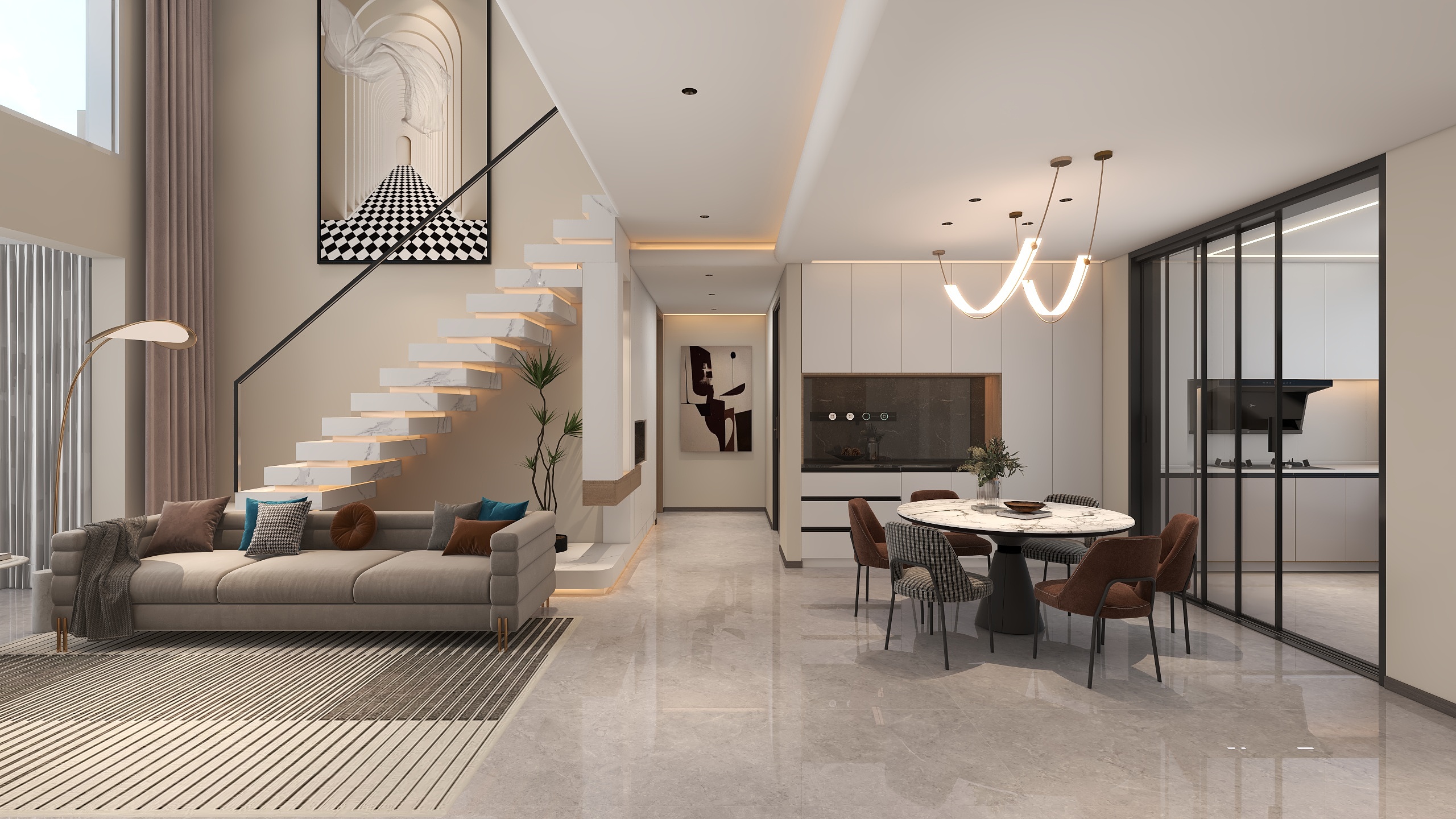 张设计的设计-红星七号220复式-装修设计方案