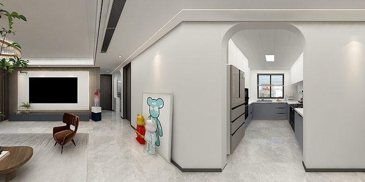 千翼设计灵灵-绿地玺园160效果参考图-装修设计方案