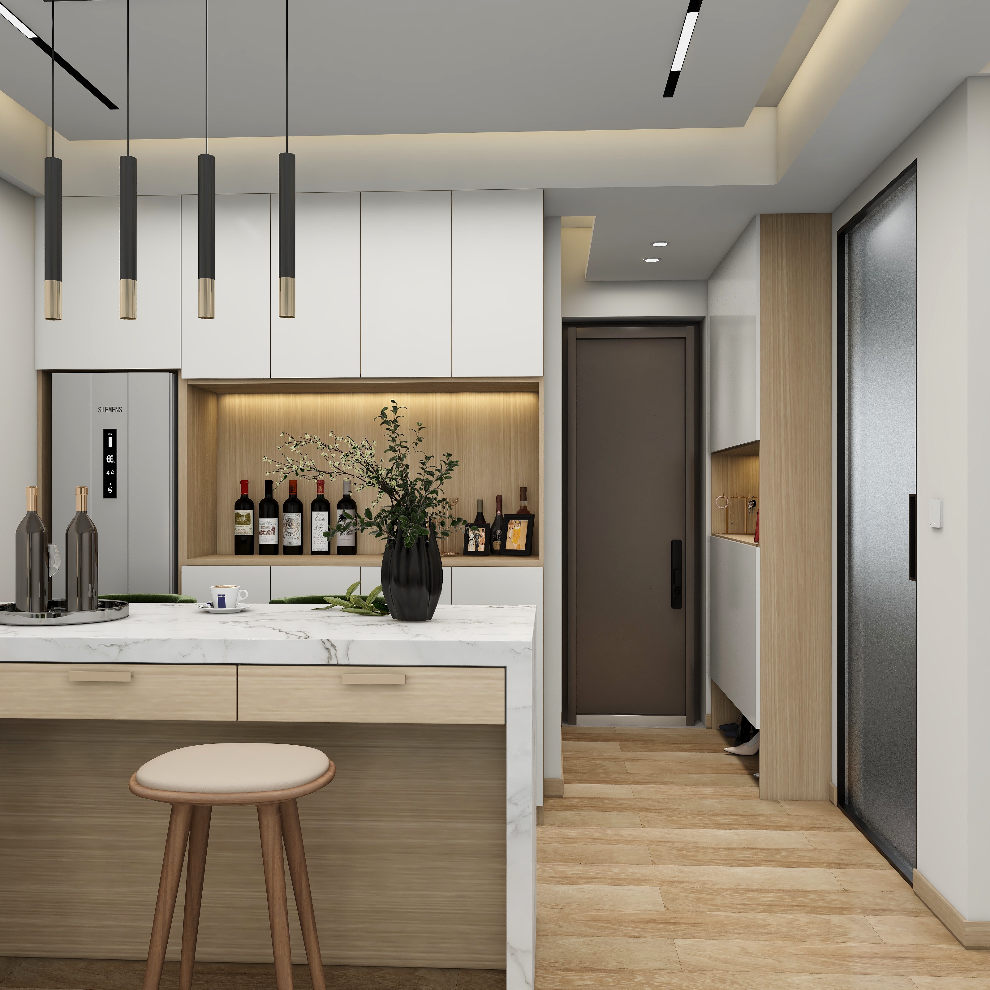 清澈澈澈-米橡色原木风小户型-装修设计方案