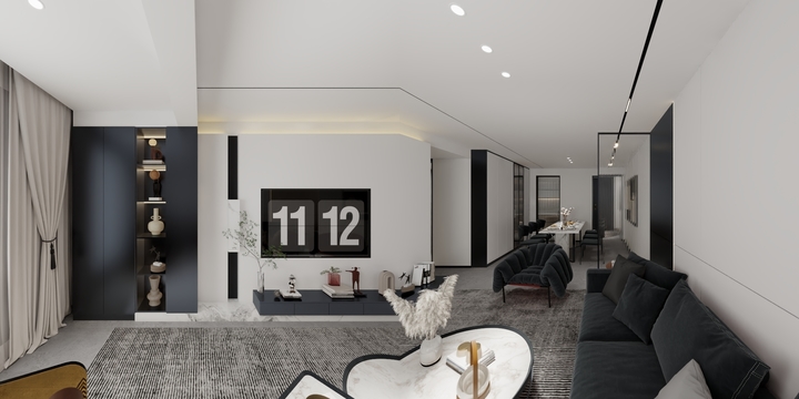 SANHEYUAN设计工作室-河畔阳光B6-23-6调整现代风-装修设计方案