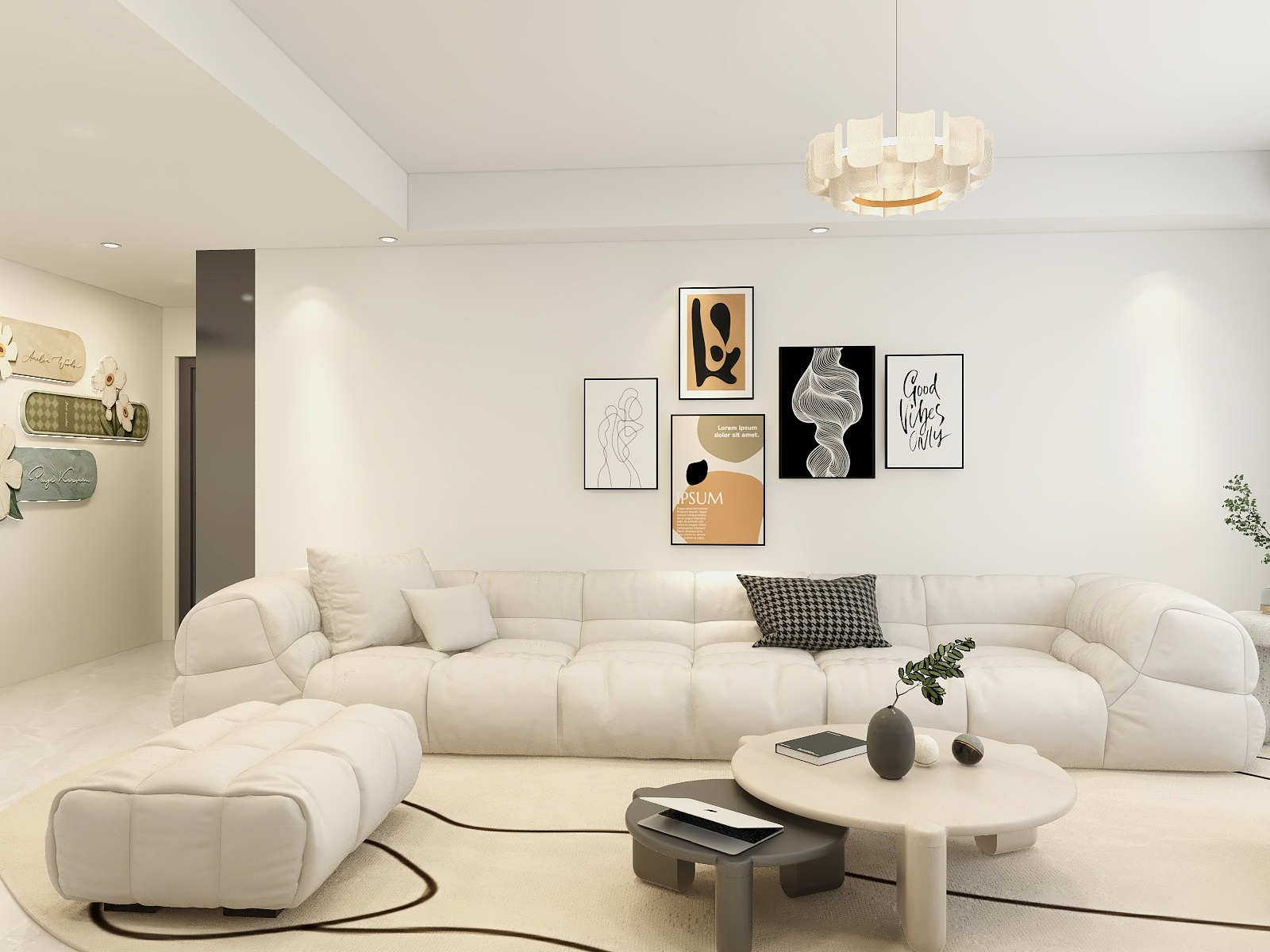 『楠汐』-124㎡4室装修效果图