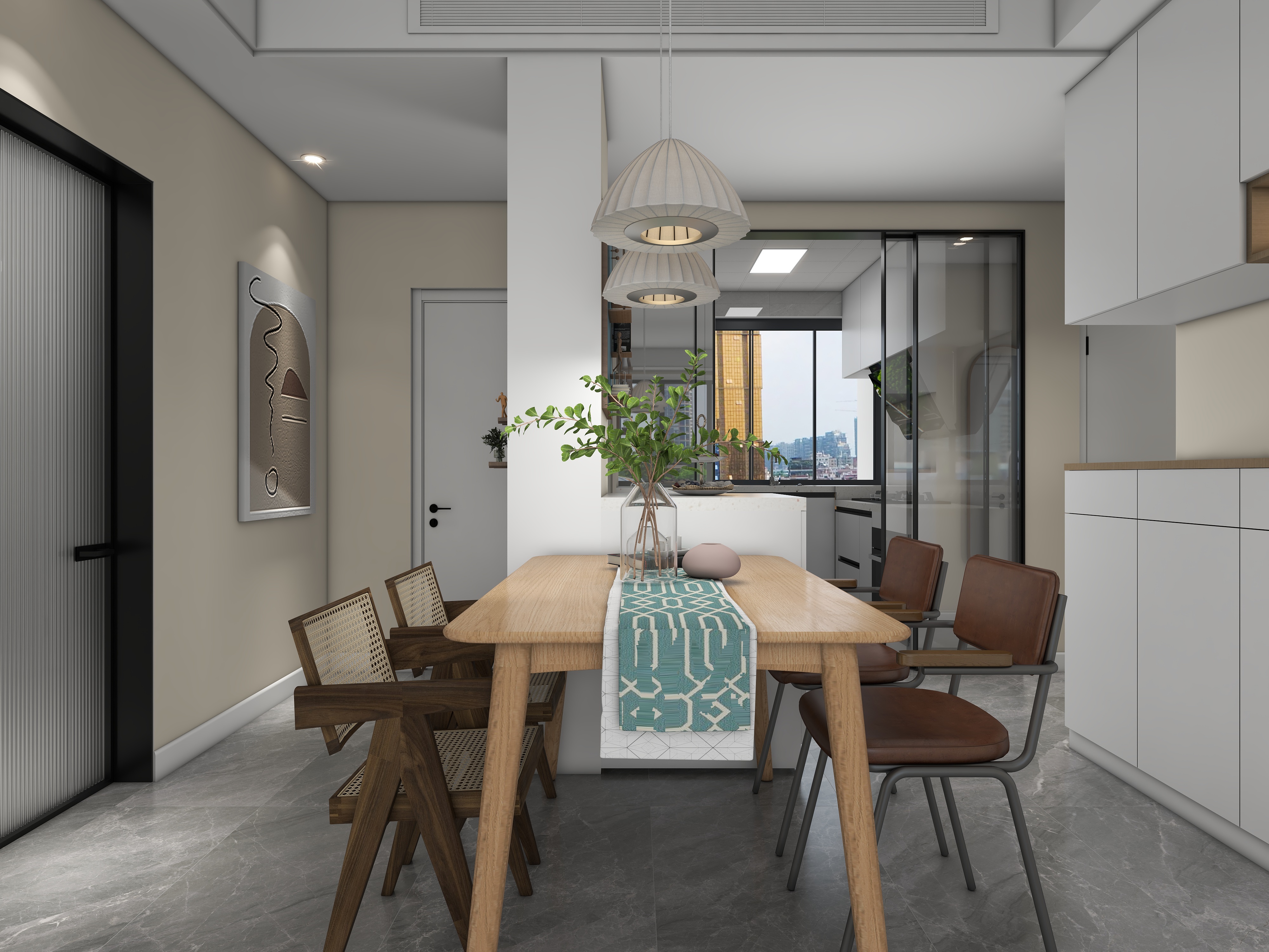 亦帆装饰设计-华利公寓北欧86㎡3室-装修设计方案