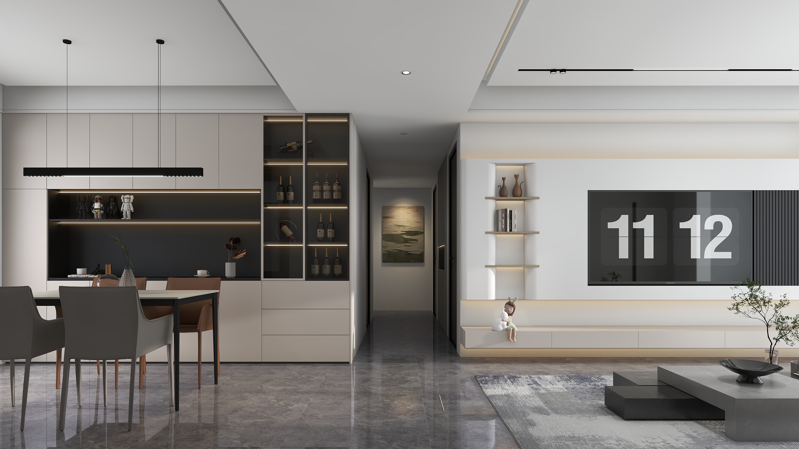 小申啊小申-现代简约131㎡1室-装修设计方案