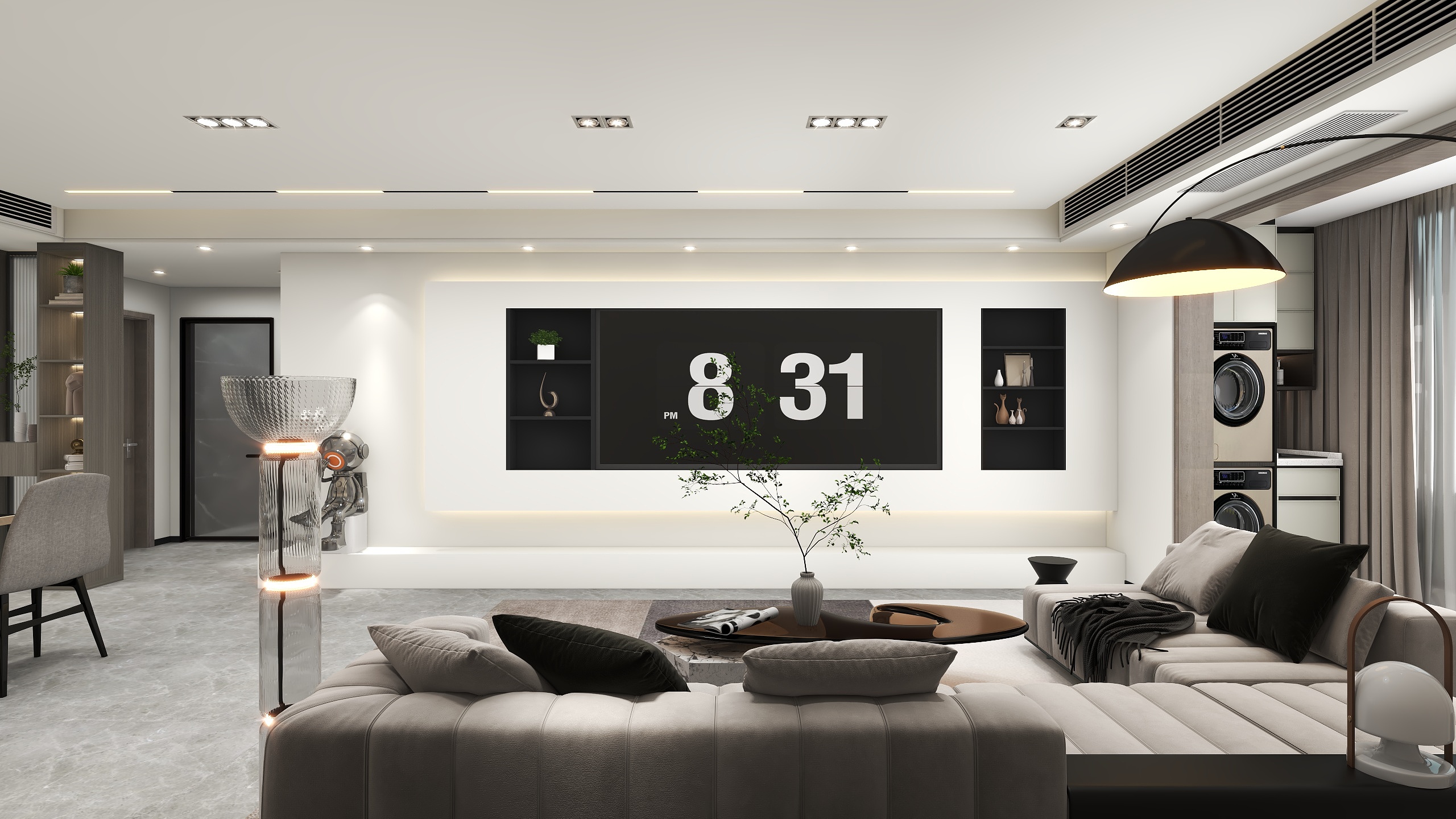 NZB设计-上海花园-现代简约风-装修设计方案