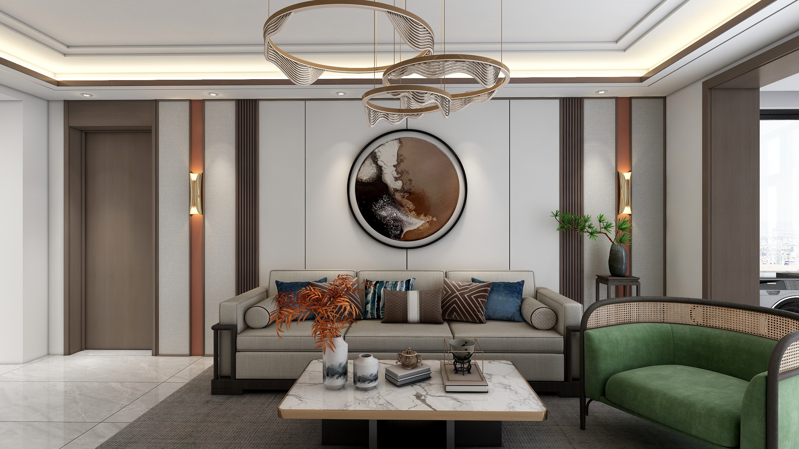 酒泉雅枫装饰设计总监一薛军-濠汇明珠13#新中式-装修设计方案