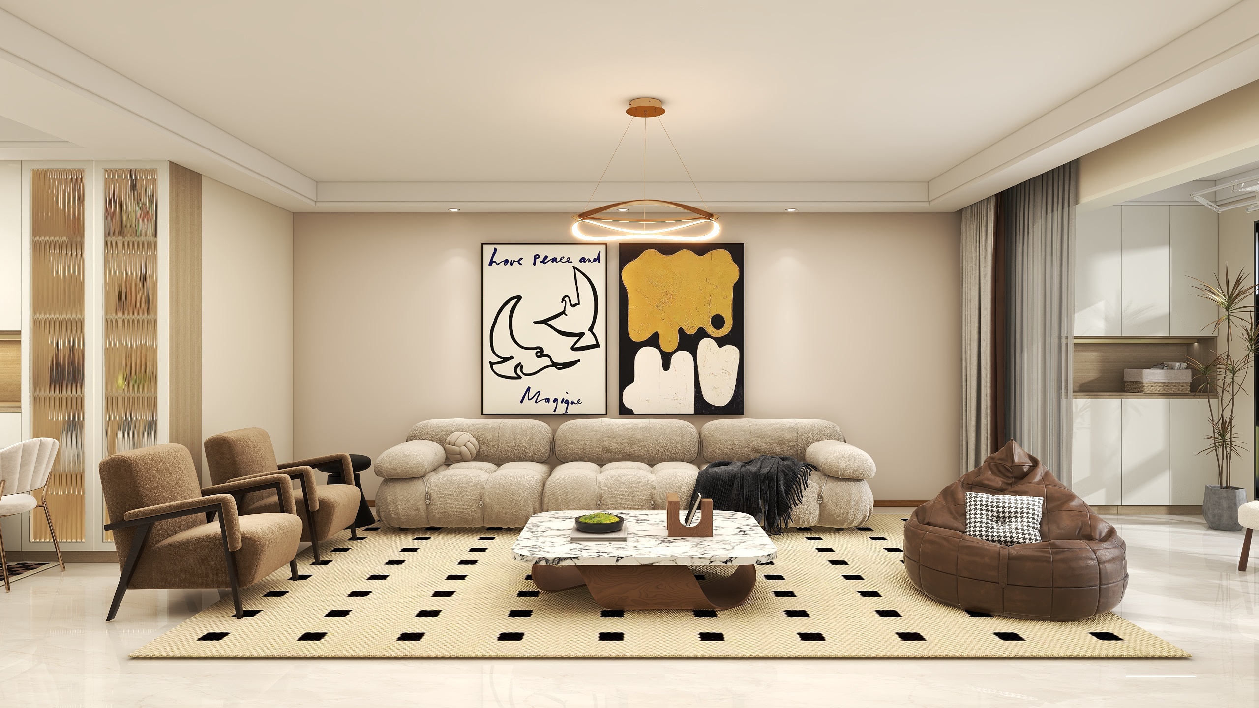 徐铭锴丶-《风·遇林》--奶油原木装修效果图