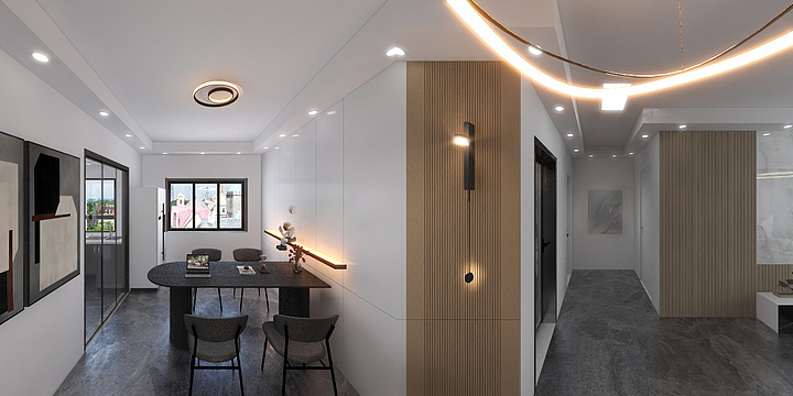 白方贺-华明时代品格112㎡3室-装修设计方案