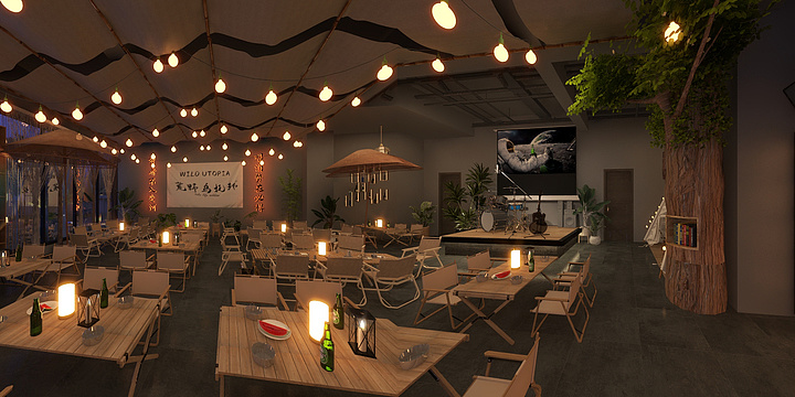 get设计-露营风小酒馆-装修设计方案