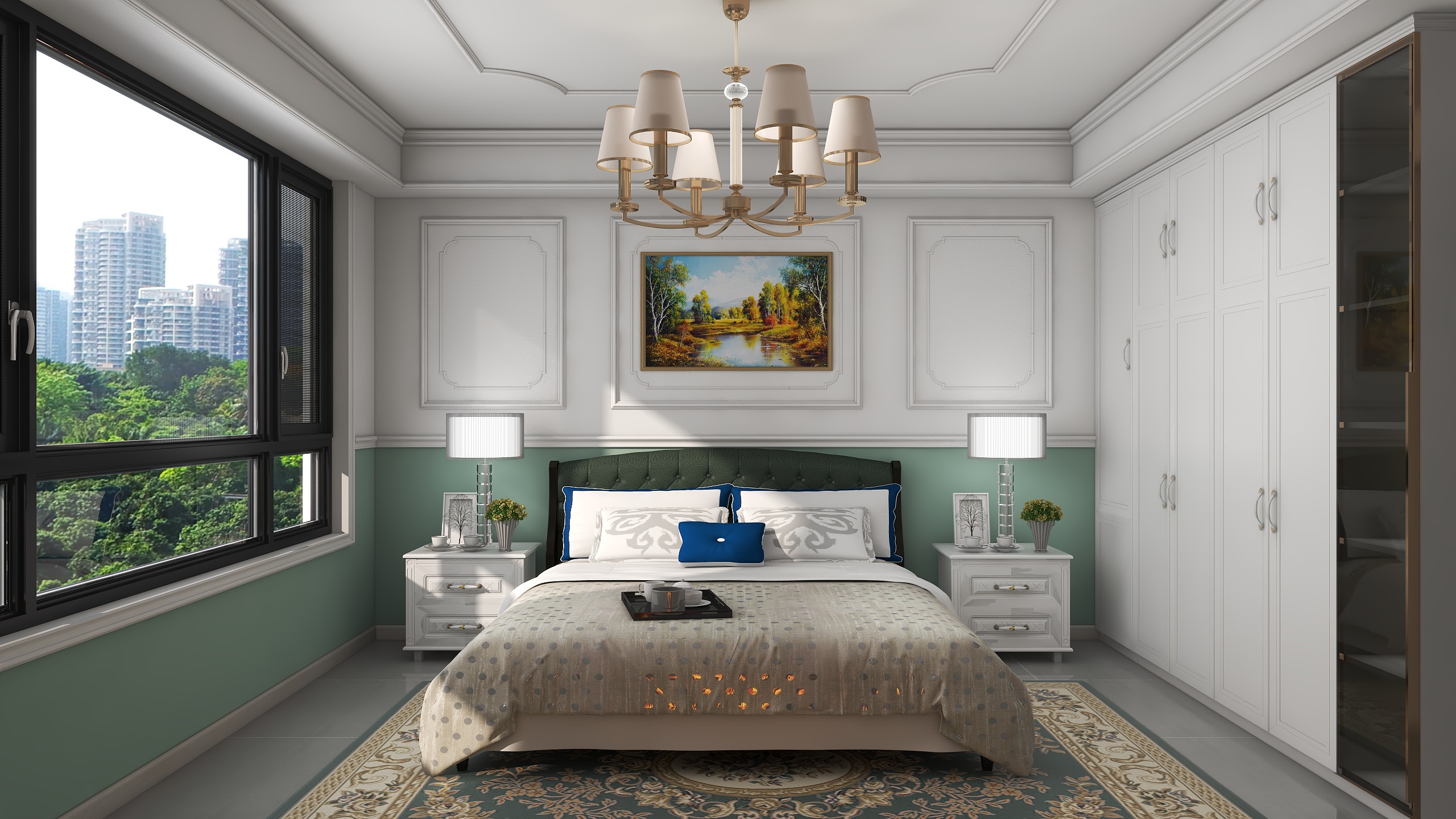 一家设计施工-简欧卧室1室-装修设计方案