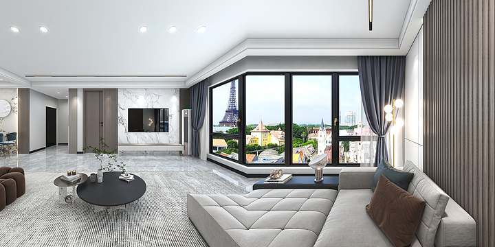 海哥一设计-泰丰2-1-601三室现代风-装修设计方案