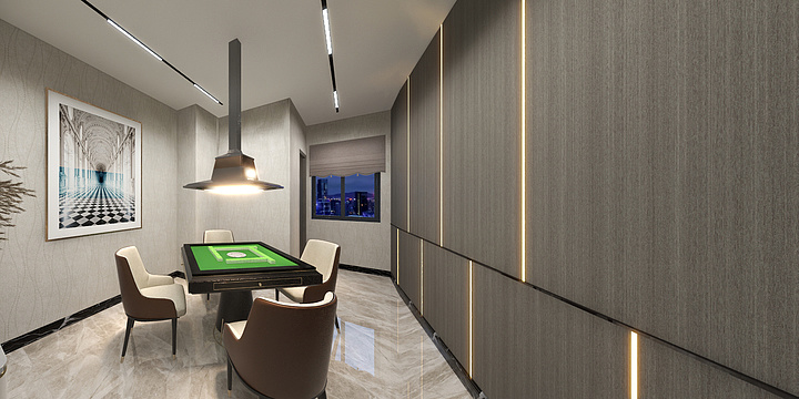 tony峰-深圳棋牌桌球娱乐室-装修设计方案