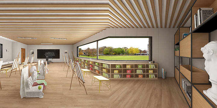 梁荣辉-东杰小学美术室-装修设计方案