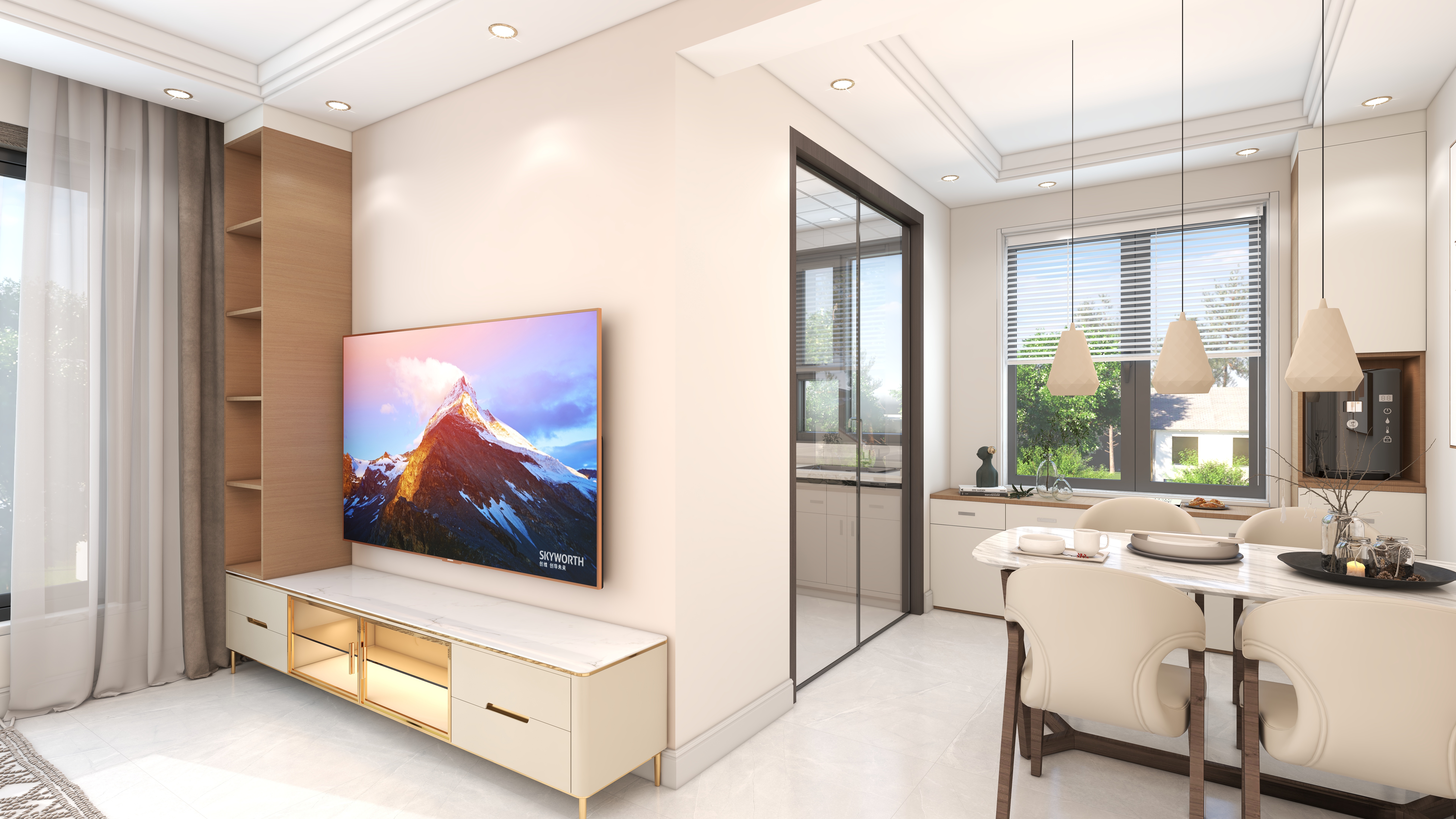 王哲-华腾御城61澜湾现代简约102㎡3室-装修设计方案