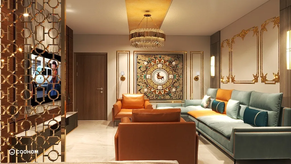 Deep的装修设计方案:luxury living room