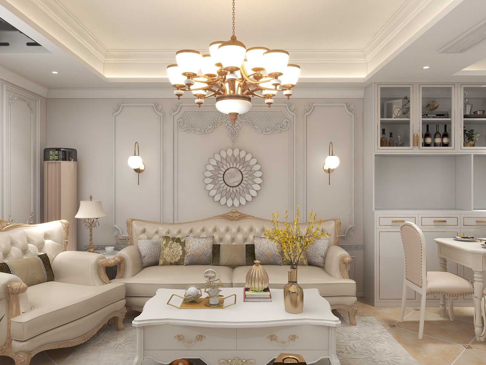 击岸浪BViN-70平三室简欧-装修设计方案