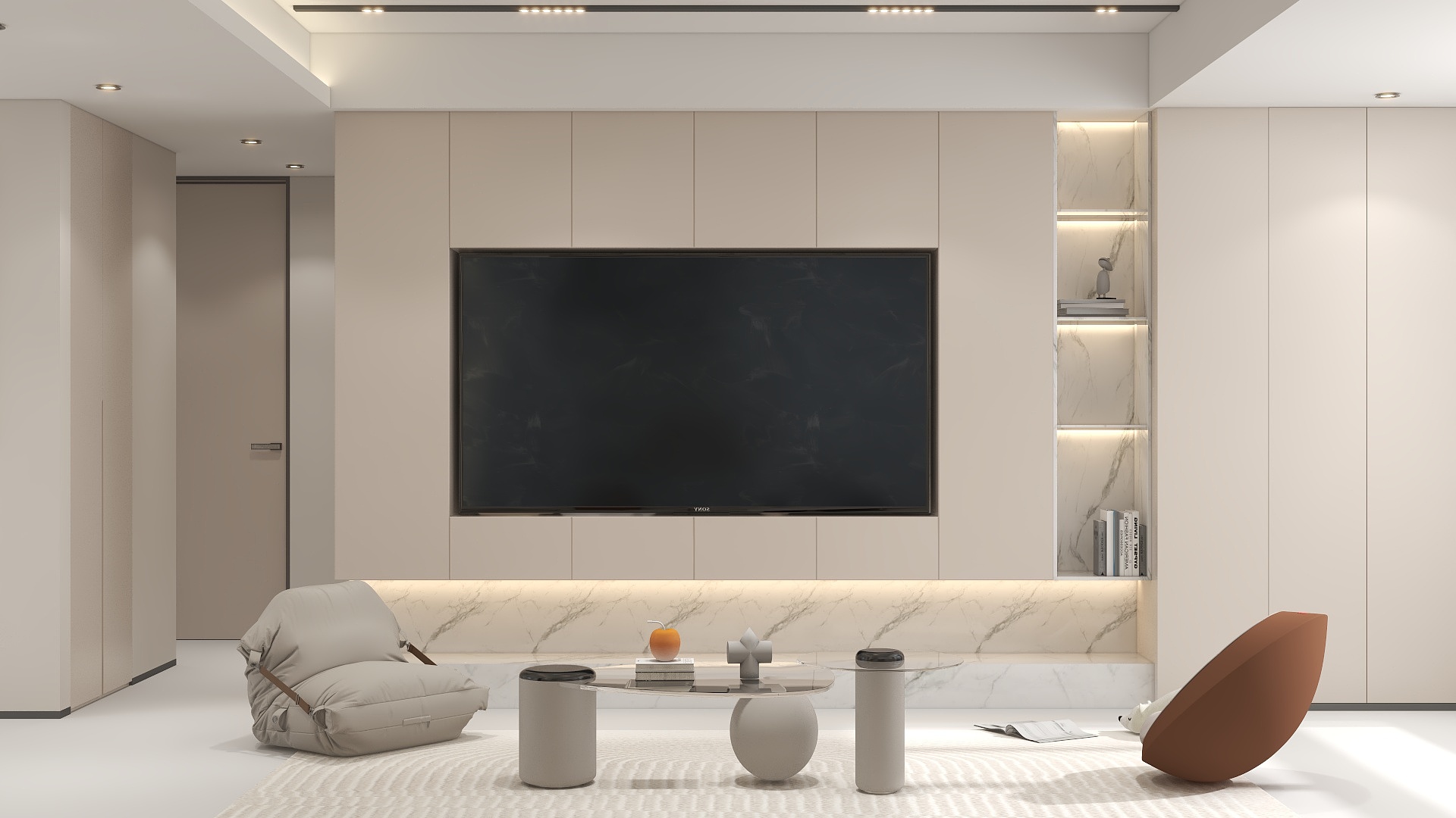 木方空间-现代简约奶油风-装修设计方案