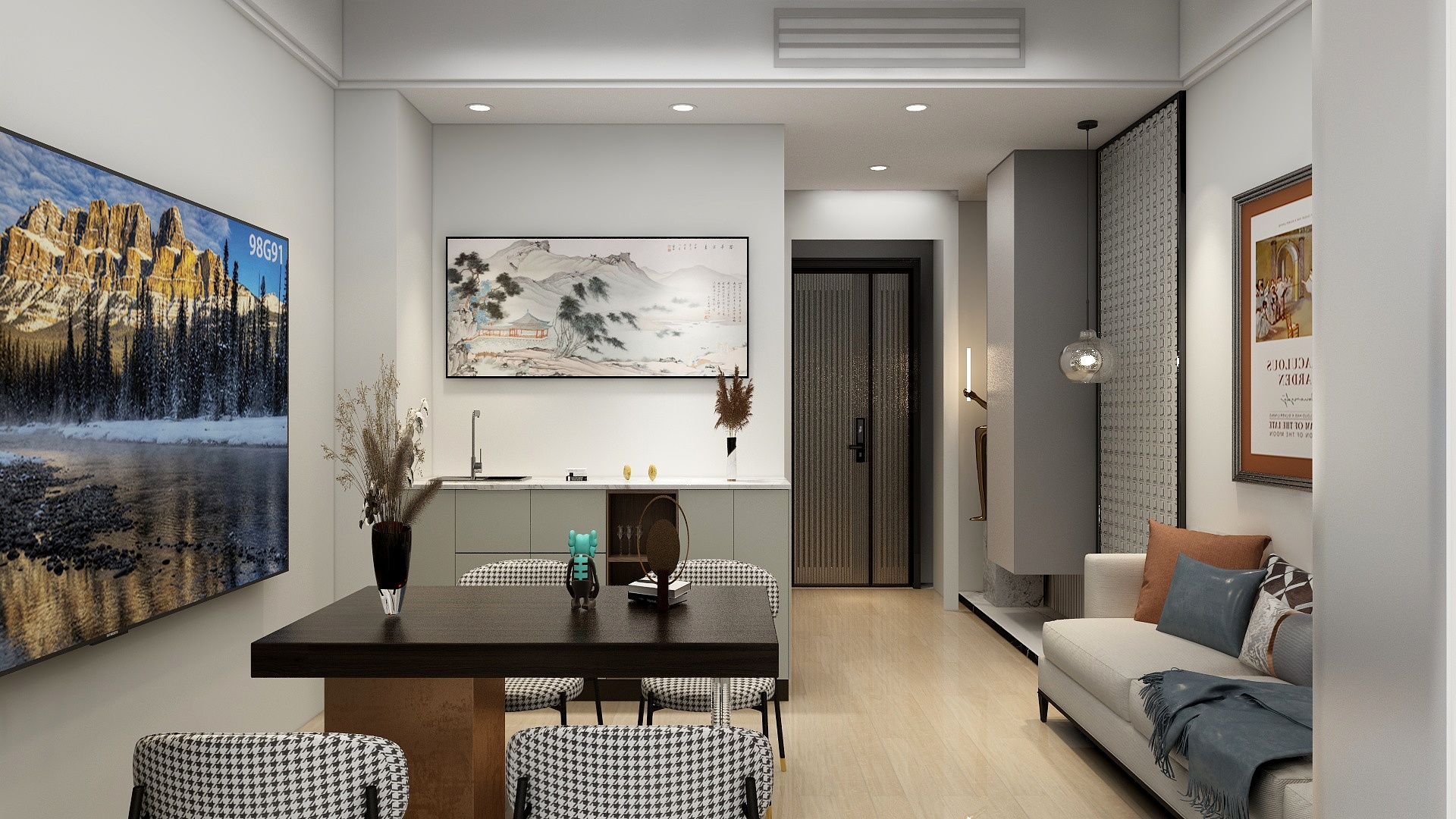 洛阳言禾设计工作室-洛阳市-（中弘中央广场）60平-平面设计方案-装修设计方案