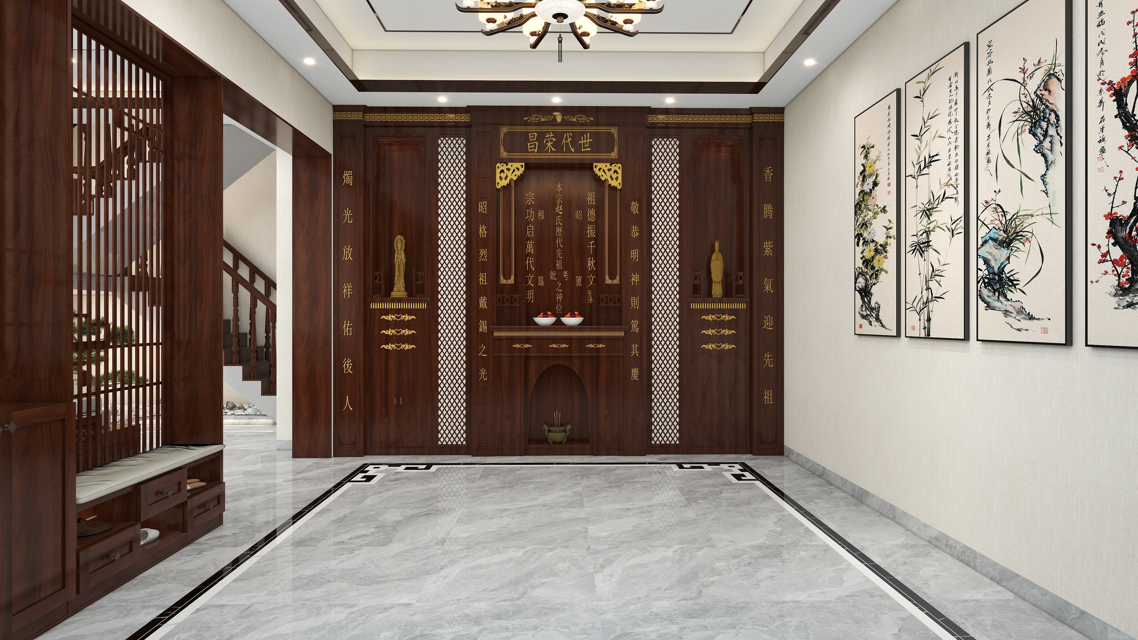 大宅-陈胜利-城步中式别墅-装修设计方案