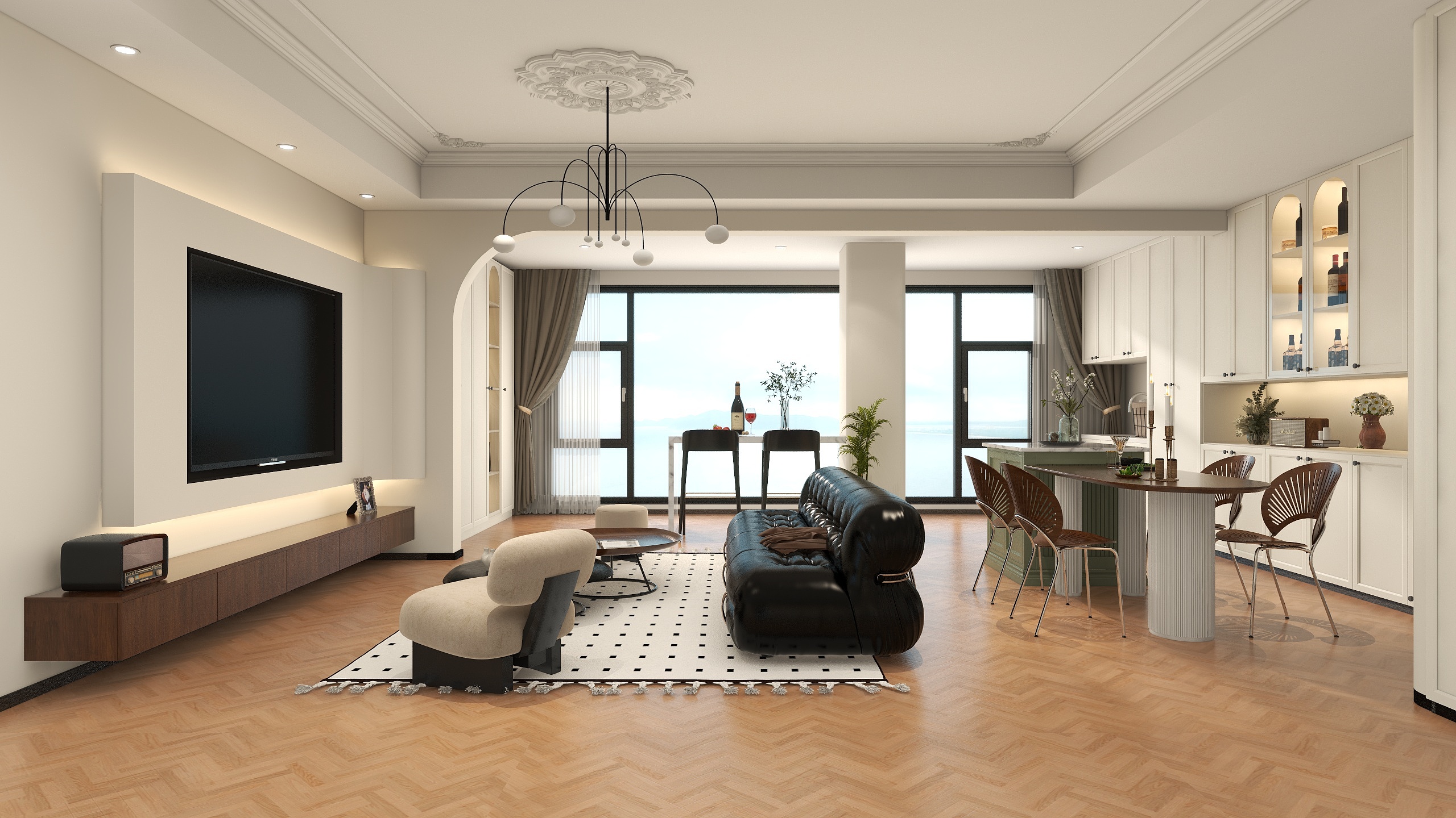 S5-123㎡3室装修效果图