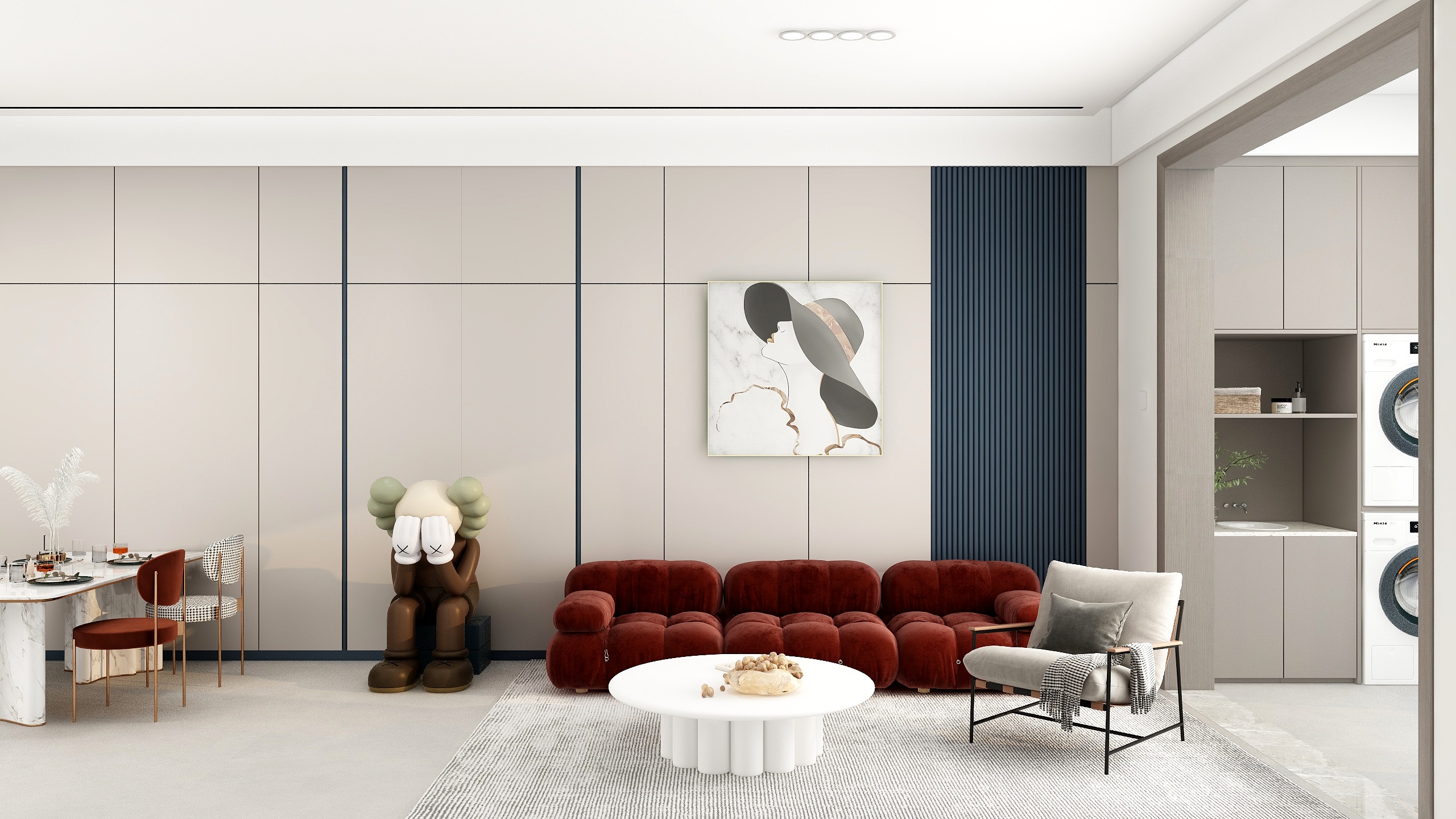 筱木笙-龙庭尚府现代简约95㎡3室-装修设计方案