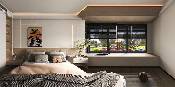 懿一创意设计-3.28——现代极简卧室-装修设计方案