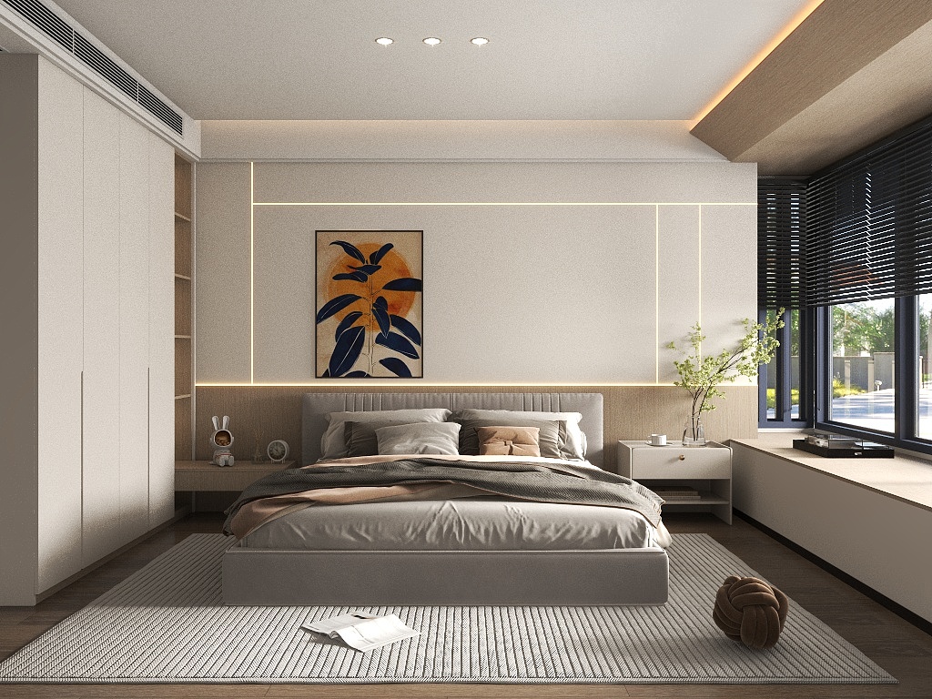 筱勝-现代极简卧室-装修设计方案