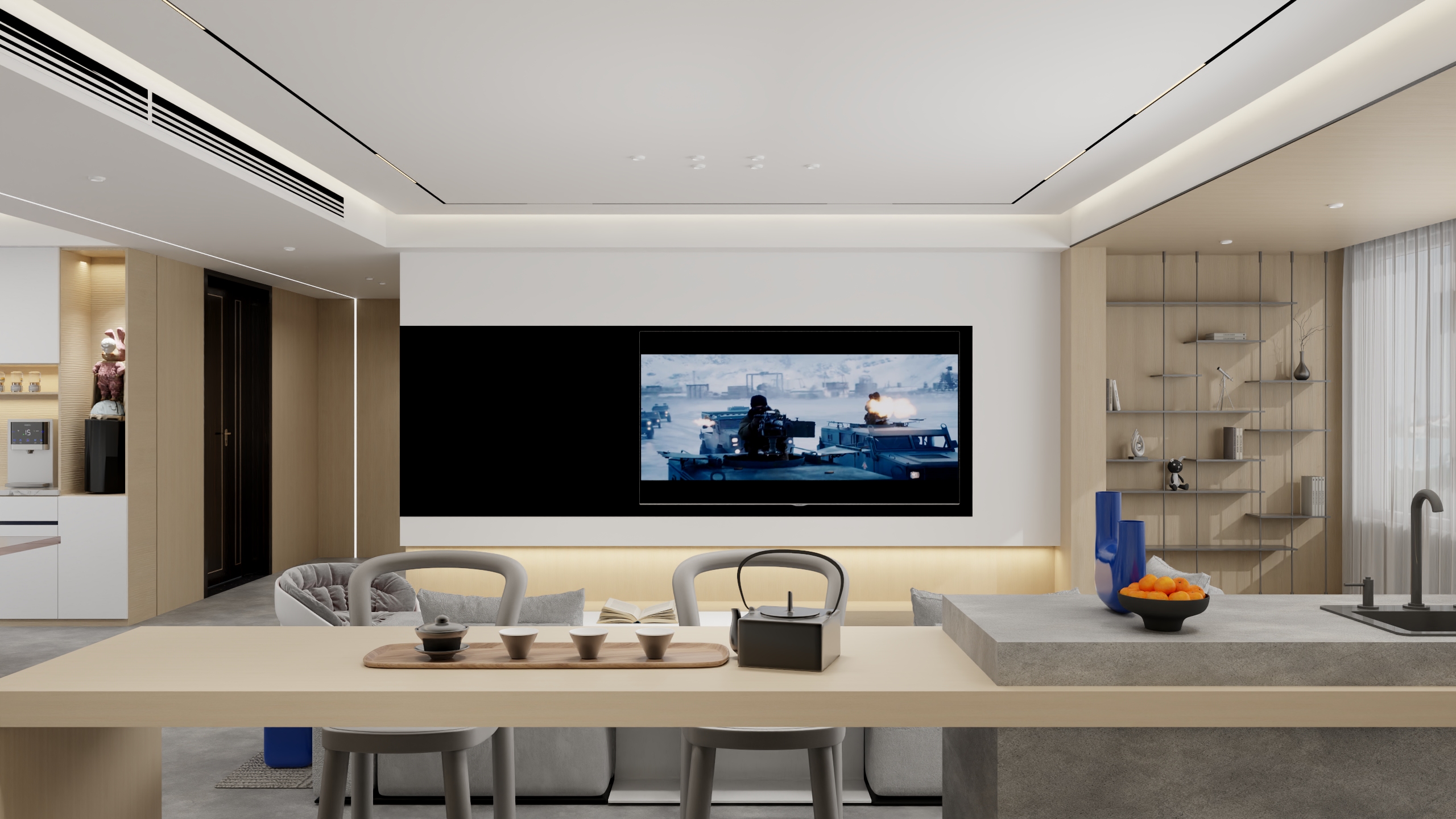 张岩-214㎡1室装修效果图