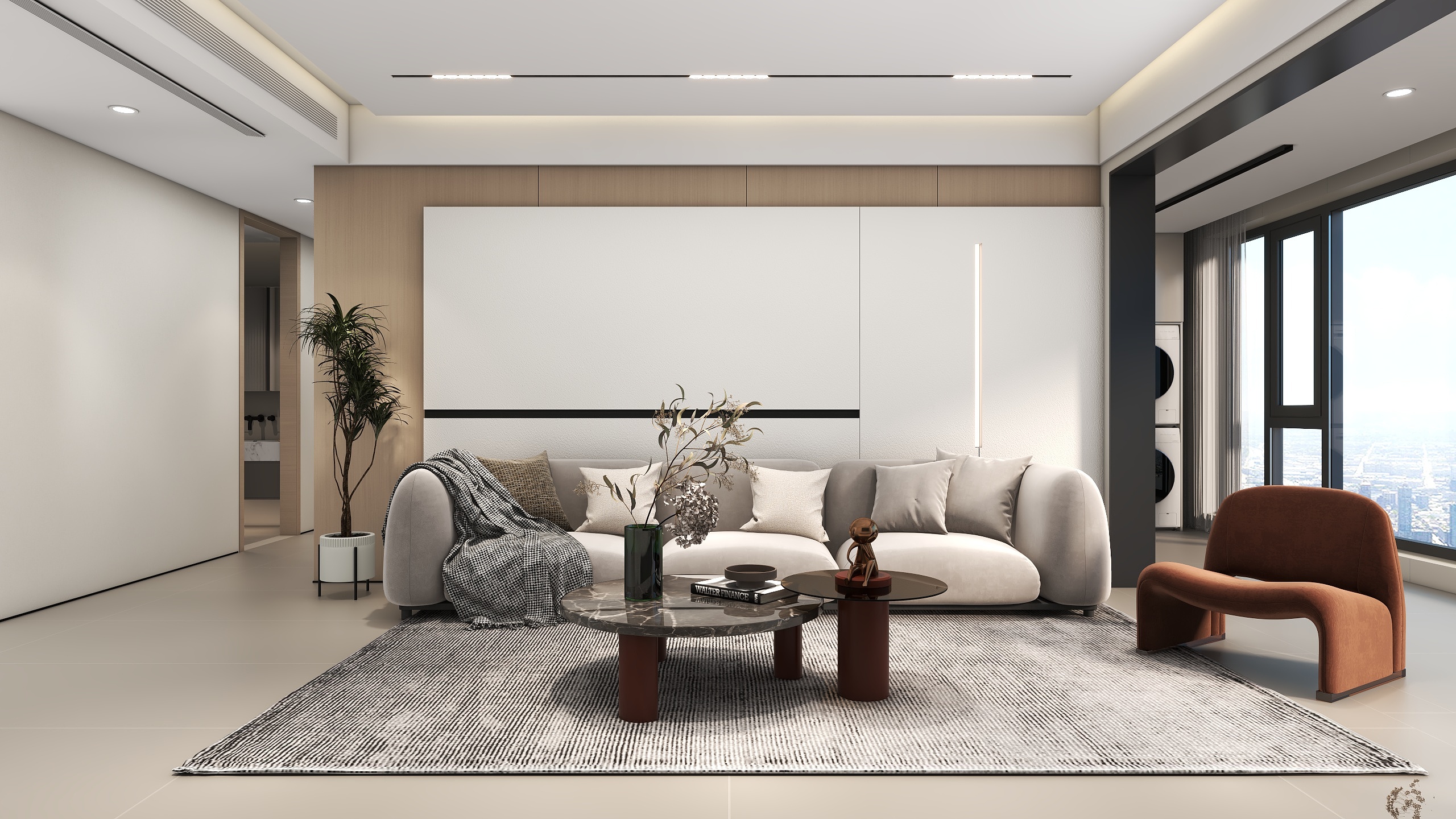 家居设计lnMW-小区房现代简约146㎡2室-装修设计方案