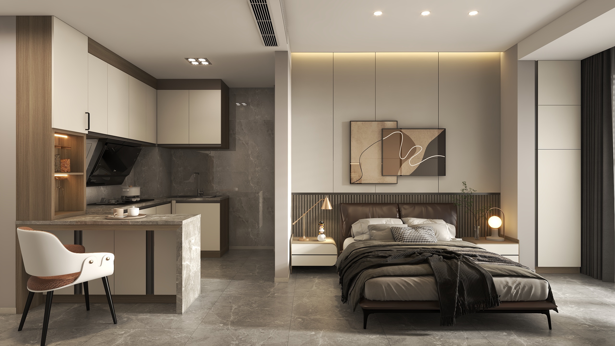 格罗君-朝阳公馆34平单身公寓-装修设计方案