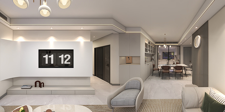 致韵设计-绿城木兰郡118平奶油风-装修设计方案