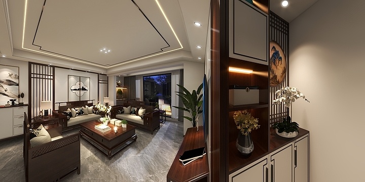 刘能行-云栖湖1-2-402刘哥改深色无主灯-装修设计方案