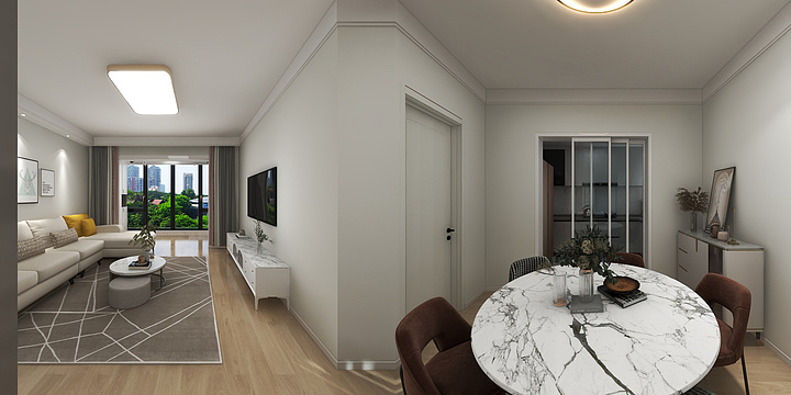 182****7598rPKj-两室两厅效果图-装修设计方案