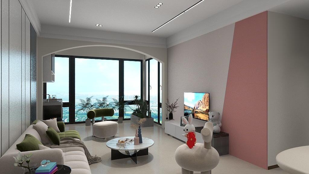 千禾设计作品-恒春花园666B2户型89.54平米-装修设计方案