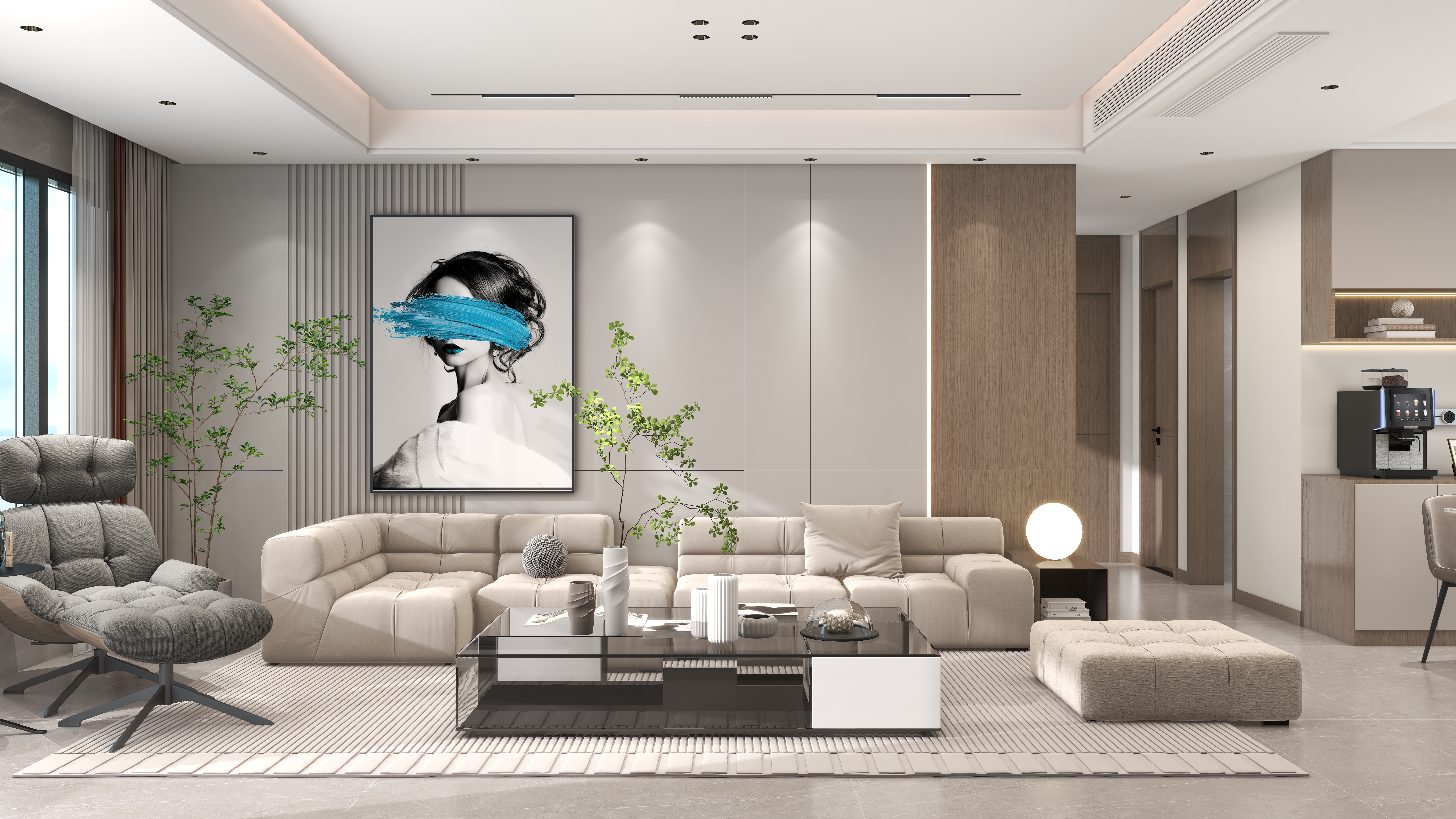 设计师赵响-《蒲公英》现代风格117平方4室2厅2卫-装修设计方案