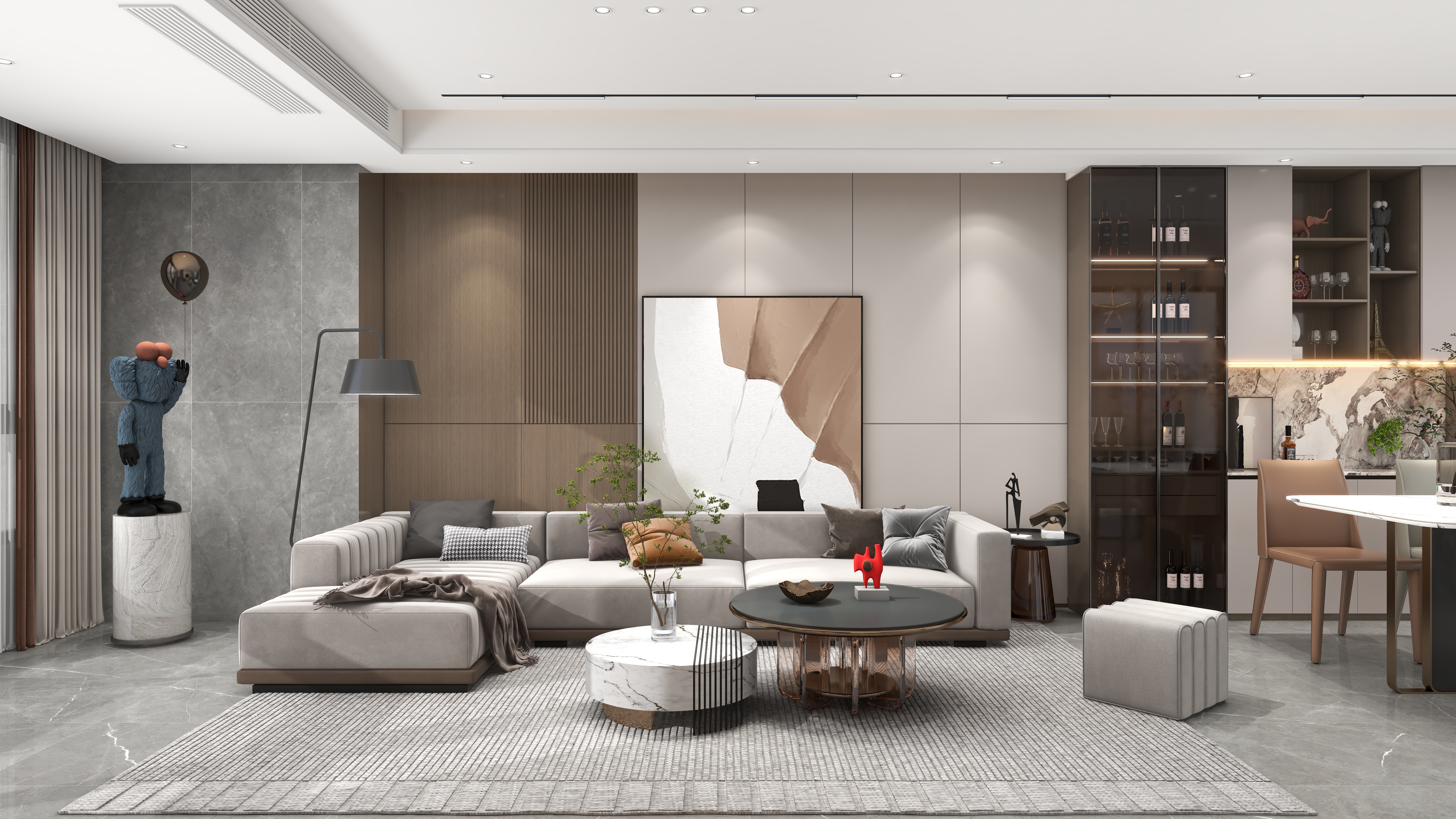 设计师赵响-《浩瀚星光》现代轻奢风格107平方3室2厅1卫装修效果图