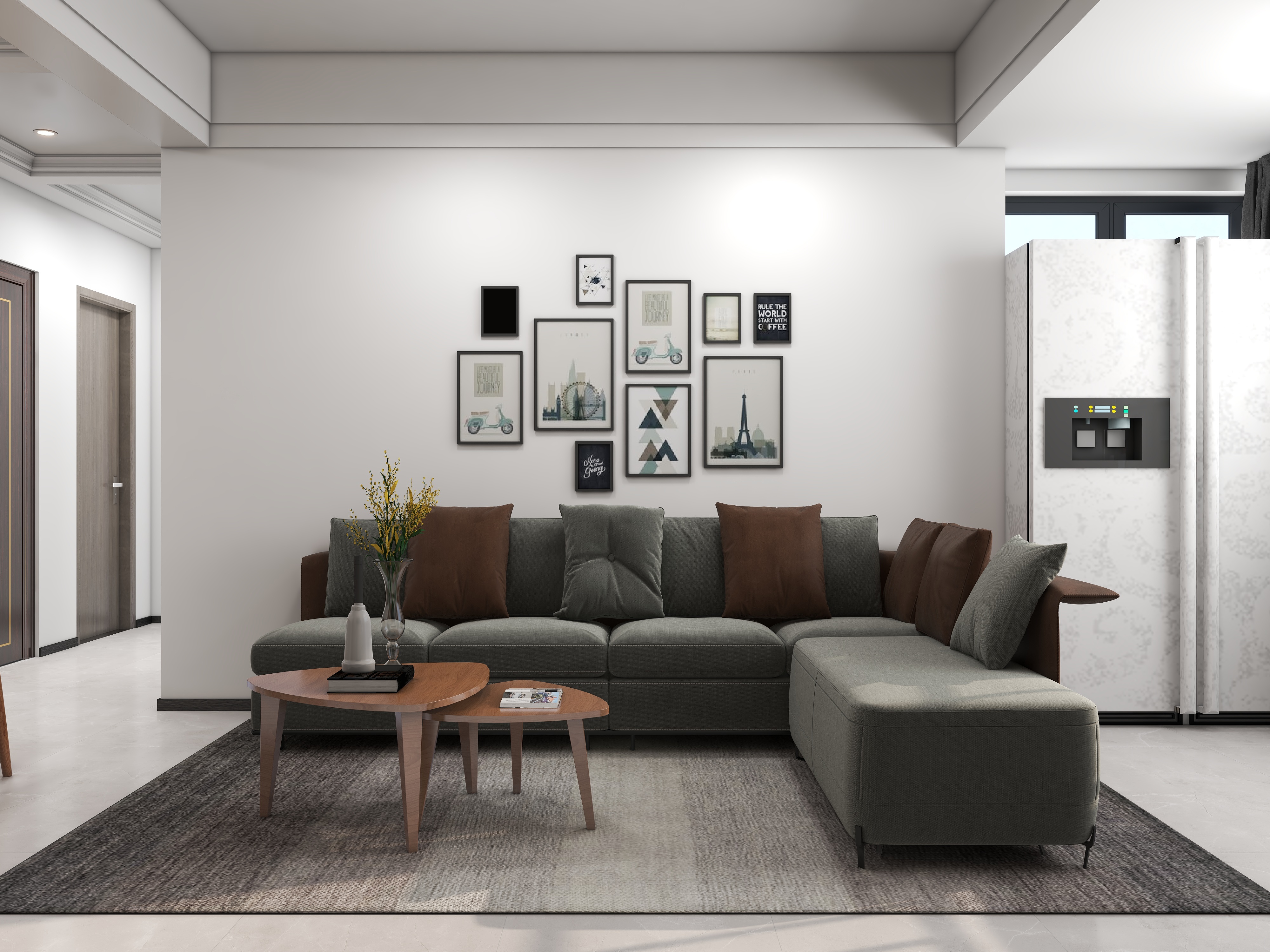 东呱-南坛大厦现代简约86㎡2室-装修设计方案